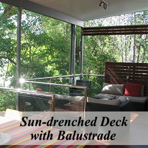 Sun-drenched Deck with Balustrade